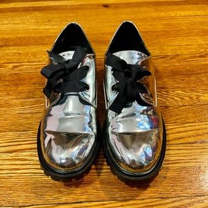 Aldo Silver Ankle Shoes